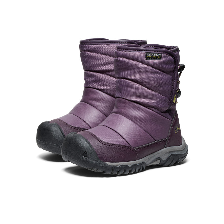 Little Kids' Puffrider Waterproof Winter Boot Black Plum/Daiquiri Green | Keen