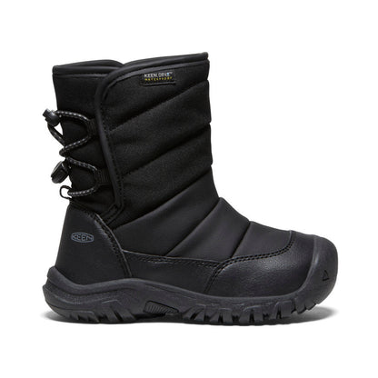 Little Kids' Puffrider Waterproof Winter Boot Black/Steel Grey | Keen