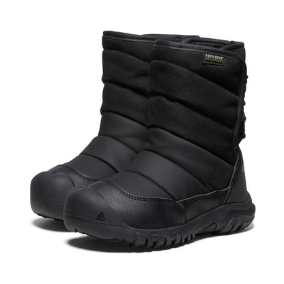Little Kids' Puffrider Waterproof Winter Boot Black/Steel Grey | Keen