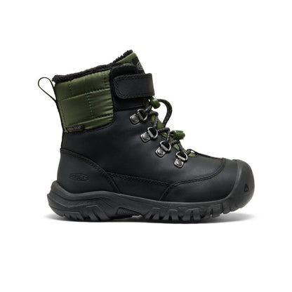 Little Kids' Kanibou Waterproof Winter Boot Black/Bronze Green | Keen