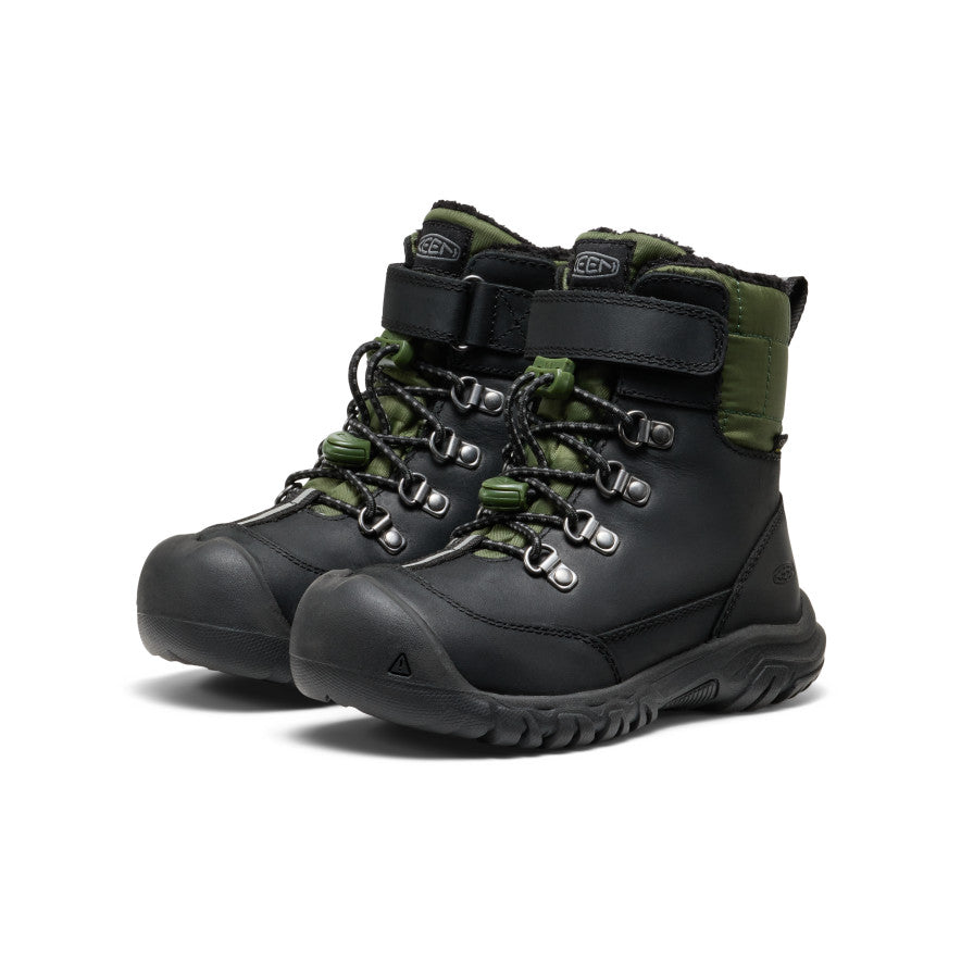 Little Kids' Kanibou Waterproof Winter Boot Black/Bronze Green | Keen