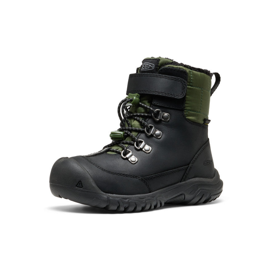 Little Kids' Kanibou Waterproof Winter Boot Black/Bronze Green | Keen