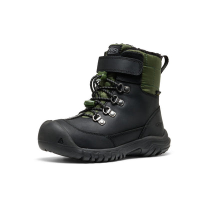 Little Kids' Kanibou Waterproof Winter Boot Black/Bronze Green | Keen