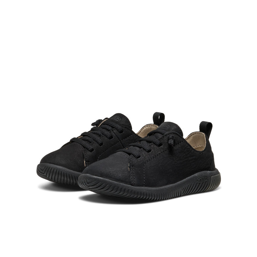 Little Kids' KNX Leather Sneaker Triple Black | Keen