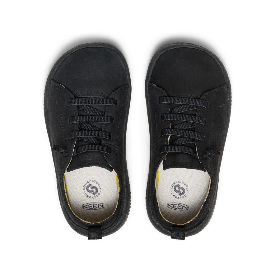 Little Kids' KNX Leather Sneaker Triple Black | Keen