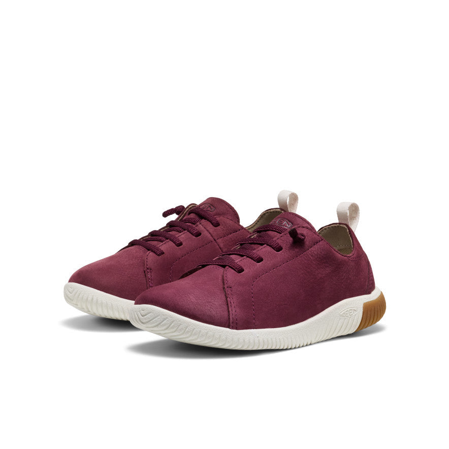 Big Kids' KNX Leather Sneaker Fig/Star White | Keen