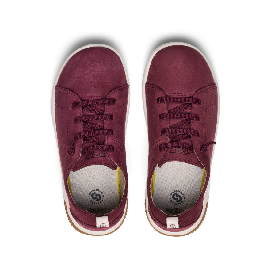 Big Kids' KNX Leather Sneaker Fig/Star White | Keen