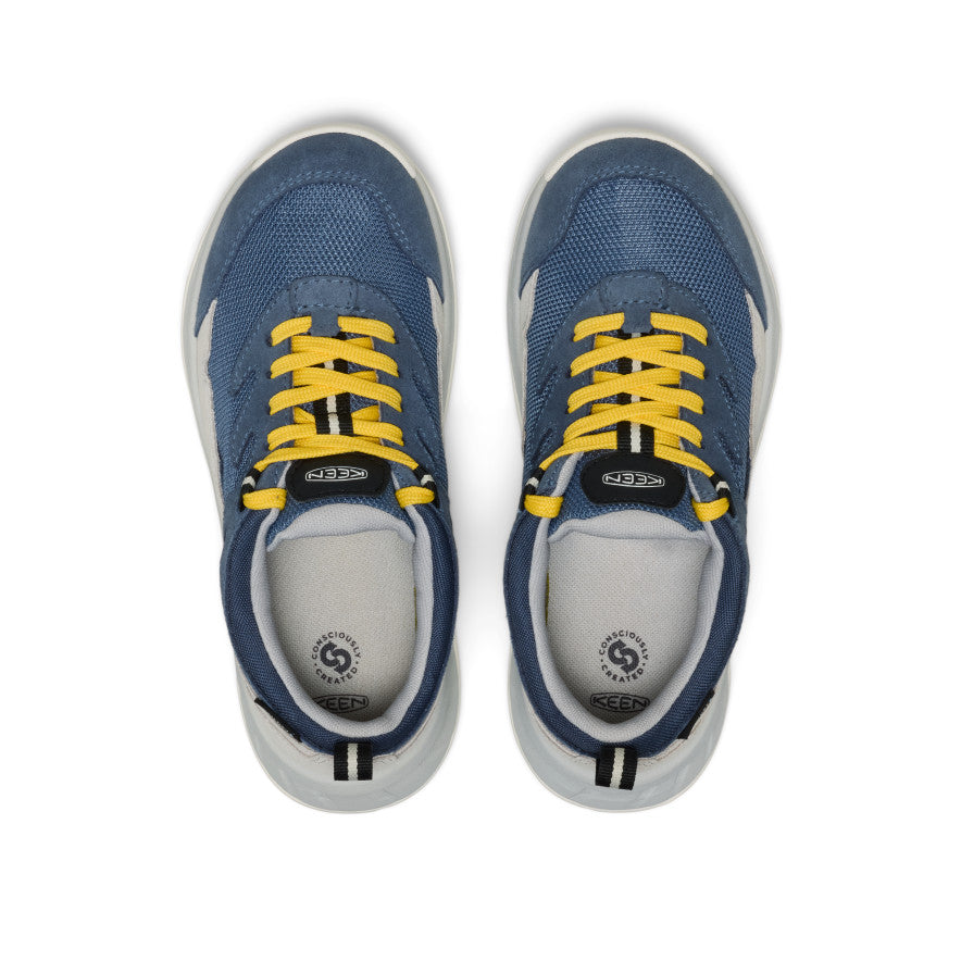 Big Kids' Hightrail Waterproof Hiking Shoe Vintage Indigo/Alloy | Keen