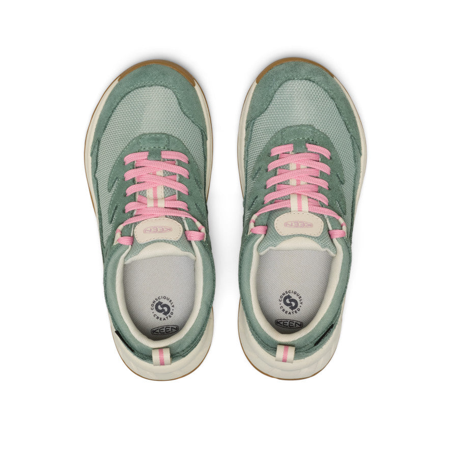 Big Kids' Hightrail Waterproof Hiking Shoe Lily Pad/Cashmere Rose | Keen