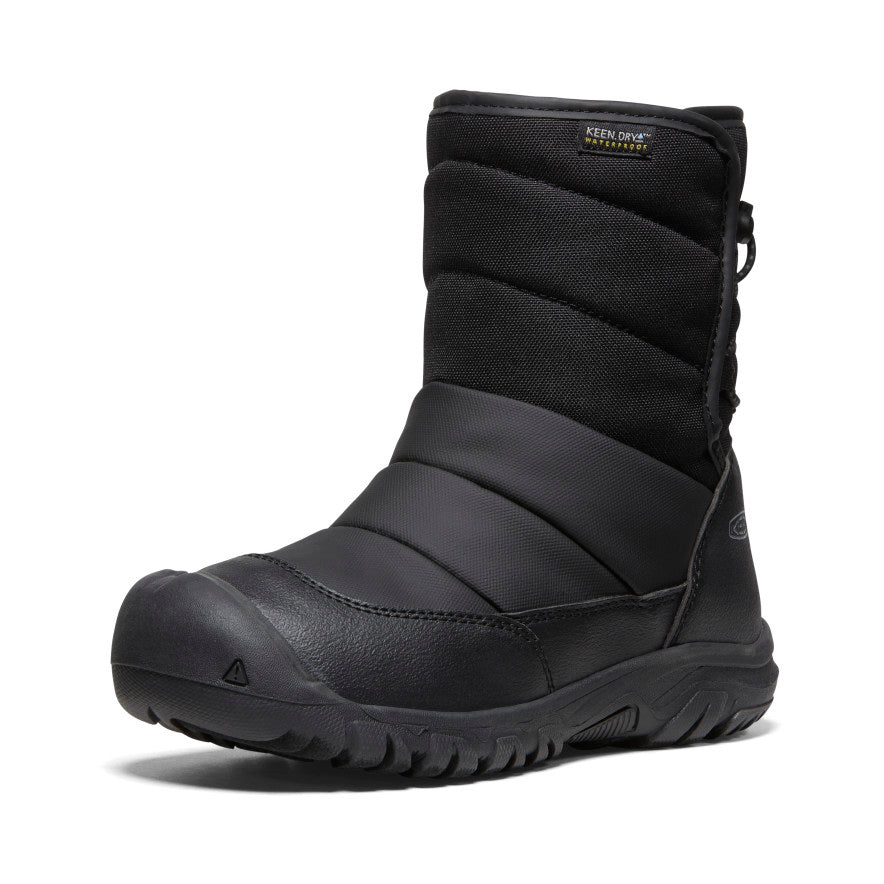 Big Kids' Puffrider Waterproof Winter Boot Black/Steel Grey | Keen