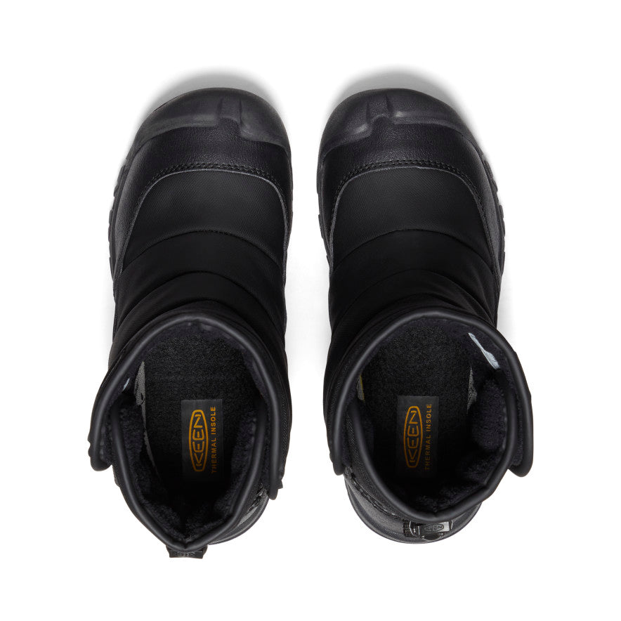 Big Kids' Puffrider Waterproof Winter Boot Black/Steel Grey | Keen